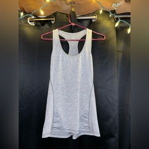Grey racer back tank top